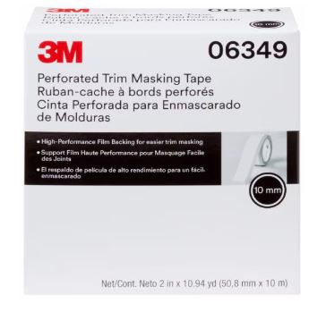 3M Perforated Trim Masking Tape - 10 mm Hard Band/50.8 mm x 10 m/6 rolls per case -  06349