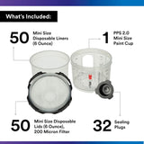 3M PPS Series 2.0 Spray Cup System Kit - Mini (6.8 fl oz, 200 mL), 125 Micron Filter, 1 Kit/Case - 26752
