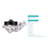Water Pump for Range Rover 2010+ - 3.0 / 5.0 engines –  / LandRover-4 OE refs: LR033993, LR055239, LR072642, LR073711, LR116115, LR097165